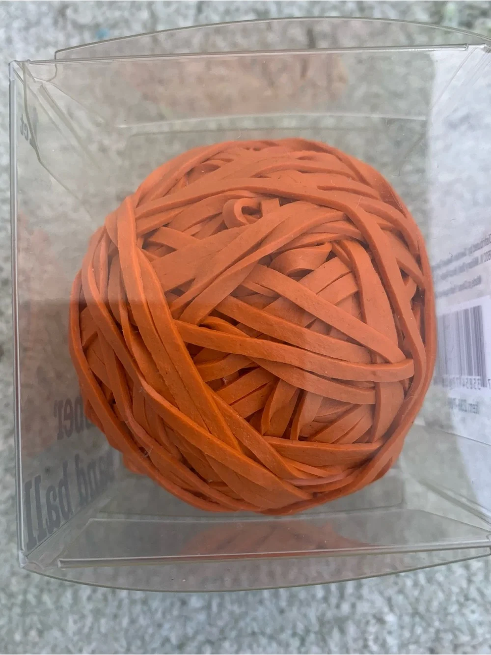 1-count orange rubber band ball